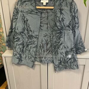 Coldwater Creek Gray and Black Textured Jacket